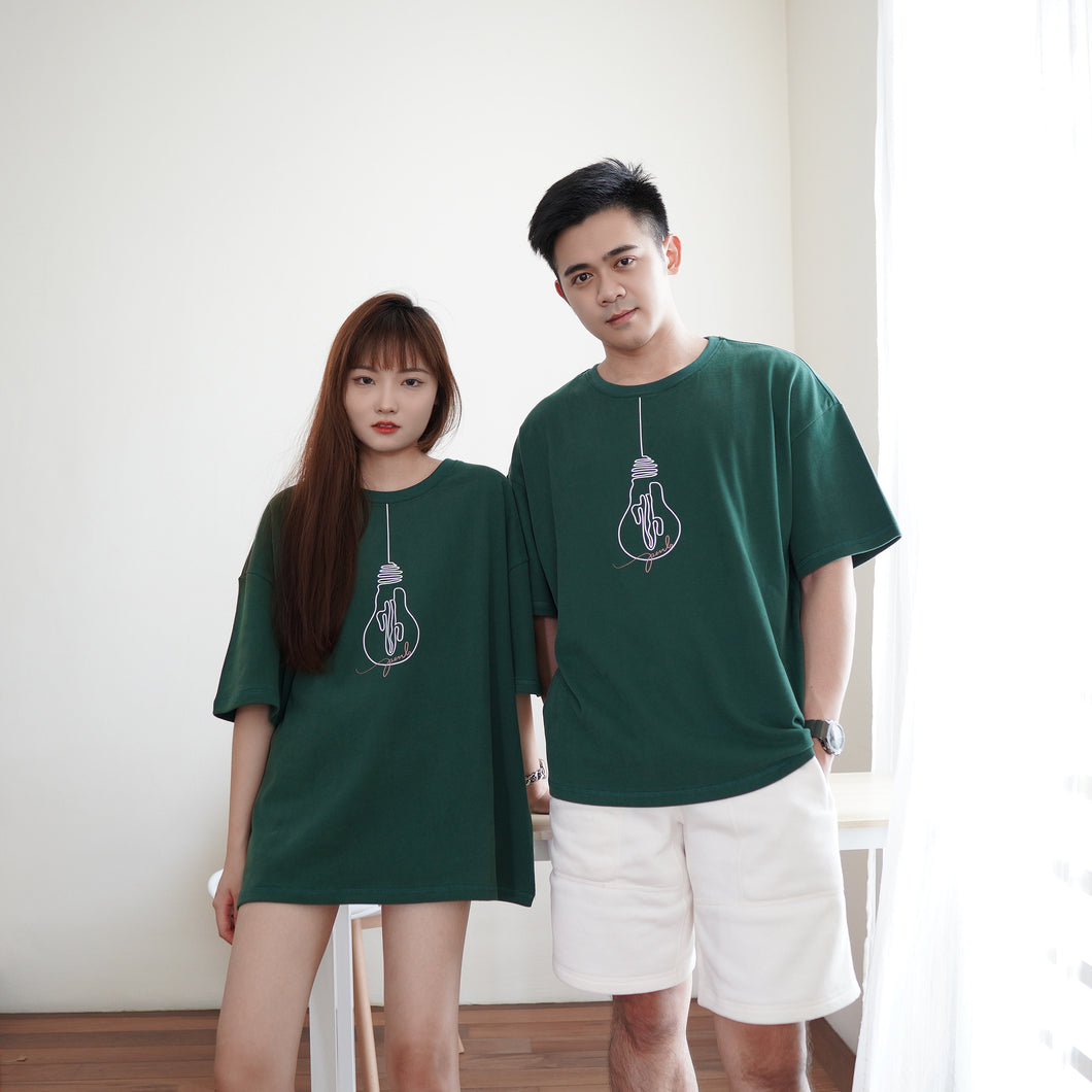 CACTUS X BULB UNISEX OVERSIZE TEE - SACRAMENTO GREEN