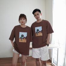 Load image into Gallery viewer, CACTUS X DESERT UNISEX OVERSIZE TEE - MOCHA
